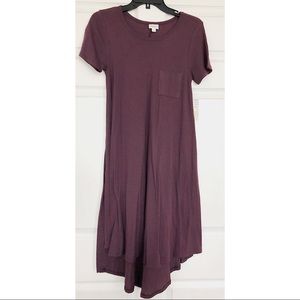 XXS wine colored LulaRoe Carly dress